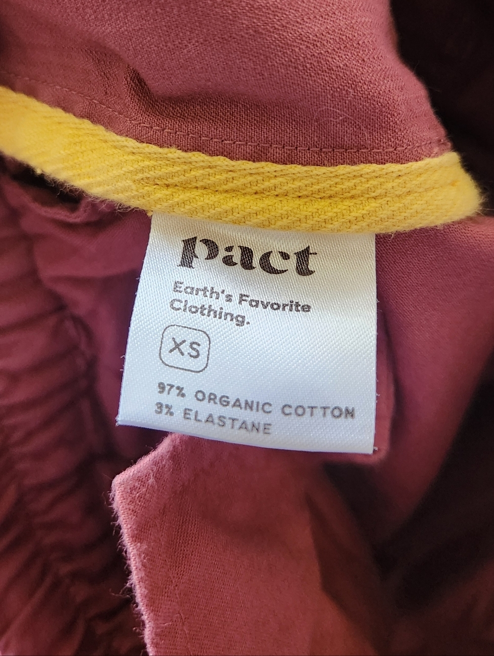 pact woven organic twill roll up pant outdoor camp trail hike ladies XS - Picture 5 of 5
